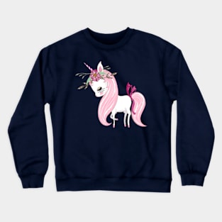 Cute Unicorn Girl Crewneck Sweatshirt